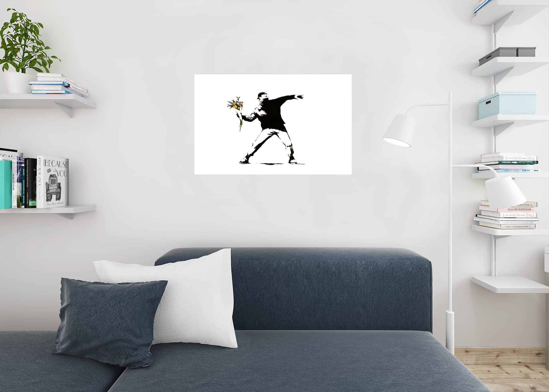Amazon.com: Banksy Rage The Flower Thrower Bouquet Satirical
